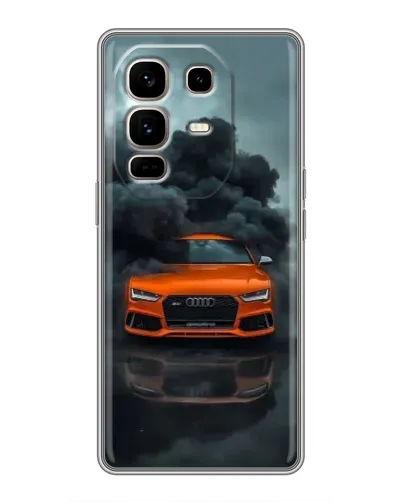Чехол для Infinix Note 50 Pro Plus с картинкой «Audi в облаках дыма»