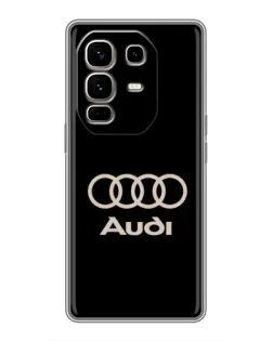 Чехол для Infinix Note 50 Pro Plus с картинкой «Audi — золотой логотип»