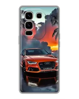 Чехол для Infinix Note 50 Pro Plus с картинкой «Audi — закат»