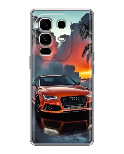 Чехол для Infinix Note 50 Pro Plus с картинкой «Audi — закат»