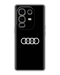 Чехол для Infinix Note 50 Pro Plus с картинкой «Audi White Logo»