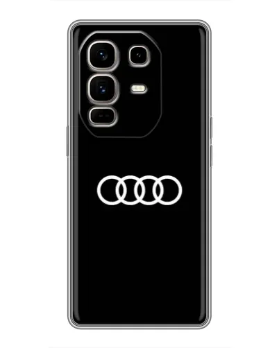 Чехол для Infinix Note 50 Pro Plus с картинкой «Audi White Logo»