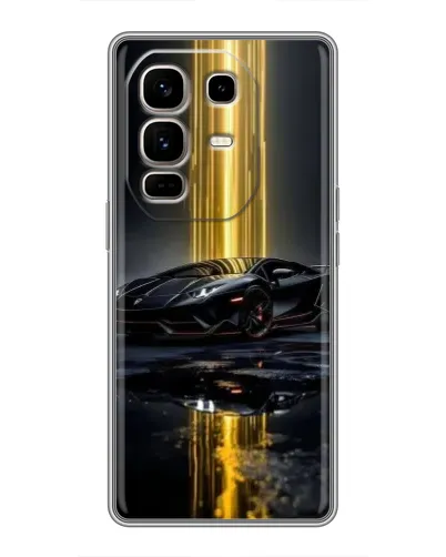 Чехол для Infinix Note 50 Pro Plus с картинкой «Ночной Lamborghini драйв»
