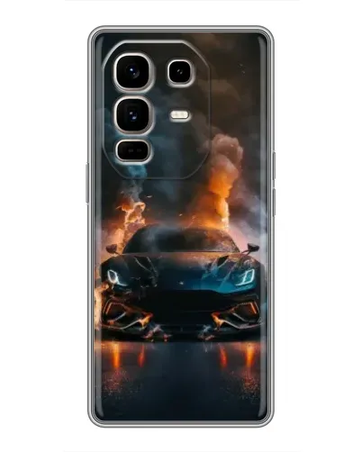 Чехол для Infinix Note 50 Pro Plus с картинкой «Lamborghini дымная эстетика»