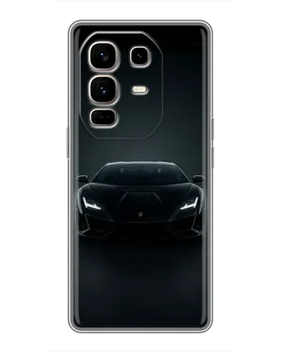 Чехол для Infinix Note 50 Pro Plus с картинкой «Черный Lamborghini Aventador»
