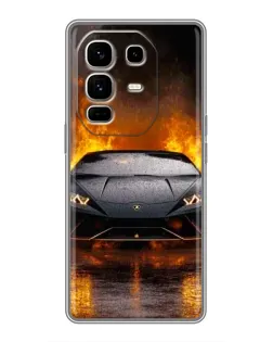 Чехол для Infinix Note 50 Pro Plus с картинкой «Lamborghini в огне»