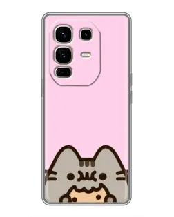 Чохол для Infinix Note 50 Pro Plus з картинкою «Pusheen та печиво»