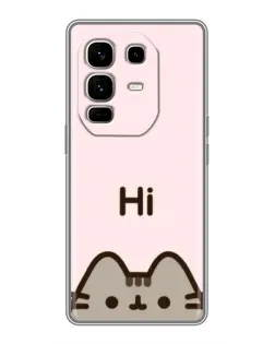 Чехол для Infinix Note 50 Pro Plus с картинкой «Пушин говорит Hi» Чехол для Infinix Note 50 Pro Plus с картинкой «Пушин говорит Hi»