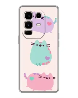 Чехол для Infinix Note 50 Pro Plus с картинкой «Pusheen трио» Чехол для Infinix Note 50 Pro Plus с картинкой «Pusheen трио»