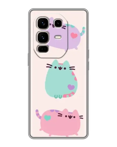 Чехол для Infinix Note 50 Pro Plus с картинкой «Pusheen трио» Чехол для Infinix Note 50 Pro Plus с картинкой «Pusheen трио»