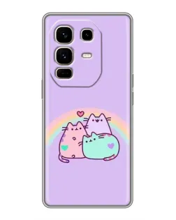 Чехол для Infinix Note 50 Pro Plus с картинкой «Радужные Пушины»