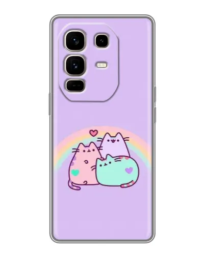 Чехол для Infinix Note 50 Pro Plus с картинкой «Радужные Пушины» Чехол для Infinix Note 50 Pro Plus с картинкой «Радужные Пушины»