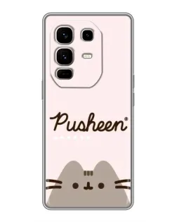 Чехол для Infinix Note 50 Pro Plus с картинкой «Pusheen логотип»