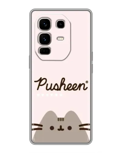 Чехол для Infinix Note 50 Pro Plus с картинкой «Pusheen логотип» Чехол для Infinix Note 50 Pro Plus с картинкой «Pusheen логотип»