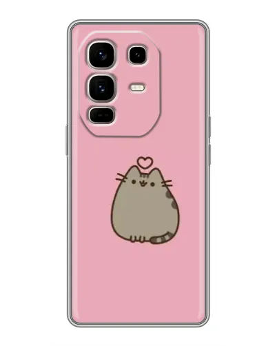 Чехол для Infinix Note 50 Pro Plus с картинкой «Pusheen сердце» Чехол для Infinix Note 50 Pro Plus с картинкой «Pusheen сердце»