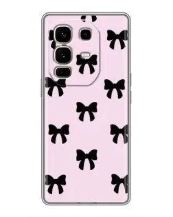 Чохол для Infinix Note 50 Pro Plus з картинкою «Чорні банти Coquette»
