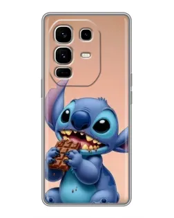 Чехол для Infinix Note 50 Pro Plus с картинкой «Стич ест шоколад»