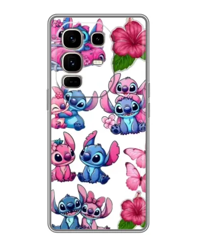 Чехол для Infinix Note 50 Pro Plus с картинкой «Стикеры Stitch и Angel»