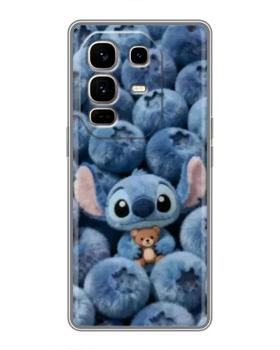 Чехол для Infinix Note 50 Pro Plus с картинкой «Стич и голубика»