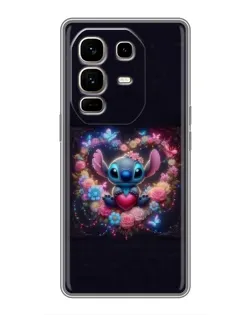 Чехол для Infinix Note 50 Pro Plus с картинкой «Stitch в цветах»