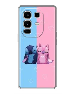Чехол для Infinix Note 50 Pro Plus с картинкой «Stitch и Angel Love»