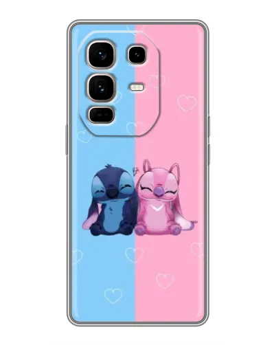 Чехол для Infinix Note 50 Pro Plus с картинкой «Stitch и Angel Love»