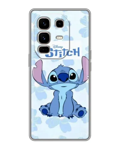 Чехол для Infinix Note 50 Pro Plus с картинкой «Stitch среди цветов»