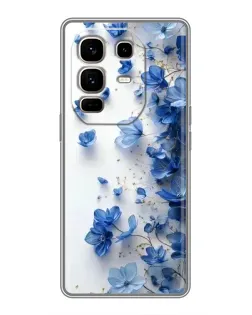 Чохол для Infinix Note 50 Pro Plus з картинкою «Блакитний квітковий каскад»