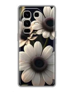 Чохол для Infinix Note 50 Pro Plus з картинкою «Білі маргаритки макро»