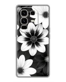 Чохол для Infinix Note 50 Pro Plus з картинкою «Монохромні айстри»