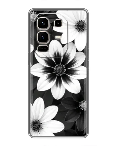 Чехол для Infinix Note 50 Pro Plus с картинкой «Монохромные астры» Чехол для Infinix Note 50 Pro Plus с картинкой «Монохромные астры»