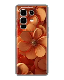 Чохол для Infinix Note 50 Pro Plus з картинкою «Помаранчева макро квітка»