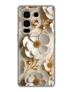 Чохол для Infinix Note 50 Pro Plus з картинкою «Білі паперові квіти»