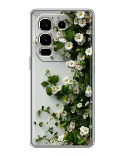 Чохол для Infinix Note 50 Pro Plus з картинкою «Гілка дрібних білих квітів»