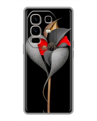 Чехол для Infinix Note 50 Pro Plus с картинкой «Серебряный фантазийный цветок» Чехол для Infinix Note 50 Pro Plus с картинкой «Серебряный фантазийный цветок»