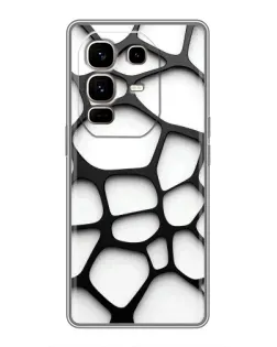 Чохол для Infinix Note 50 Pro Plus з картинкою «Біла об'ємна сітка»