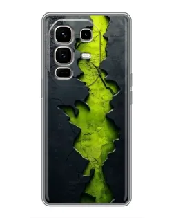 Чохол для Infinix Note 50 Pro Plus з картинкою «Салатовий розлом скелі»