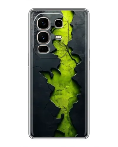 Чохол для Infinix Note 50 Pro Plus з картинкою «Салатовий розлом скелі»