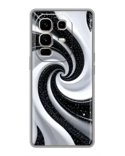 Чохол для Infinix Note 50 Pro Plus з картинкою «Чорно-біла спіраль»