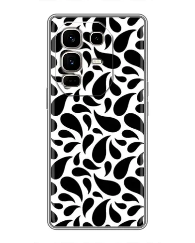 Чохол для Infinix Note 50 Pro Plus з картинкою «Контрастні чорні краплі»