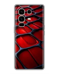 Чохол для Infinix Note 50 Pro Plus з картинкою «Червона глянцева сітка»