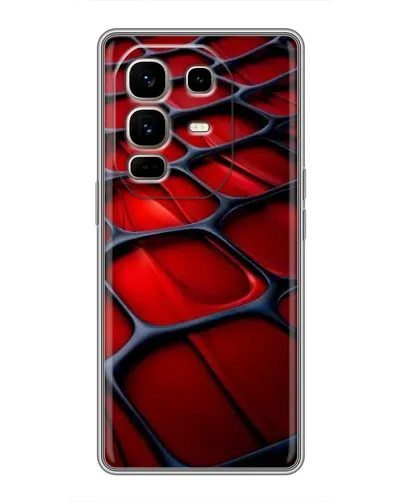 Чохол для Infinix Note 50 Pro Plus з картинкою «Червона глянцева сітка»