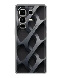 Чохол для Infinix Note 50 Pro Plus з картинкою «Об'ємне сіре плетіння»