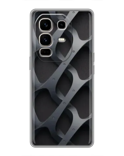 Чохол для Infinix Note 50 Pro Plus з картинкою «Об'ємне сіре плетіння»