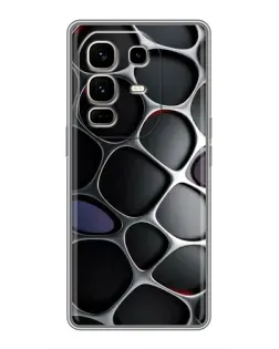 Чохол для Infinix Note 50 Pro Plus з картинкою «Об'ємна темна решітка»