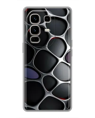 Чохол для Infinix Note 50 Pro Plus з картинкою «Об'ємна темна решітка»