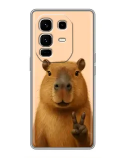 Чехол для Infinix Note 50 Pro Plus с картинкой «Капибара виктория»