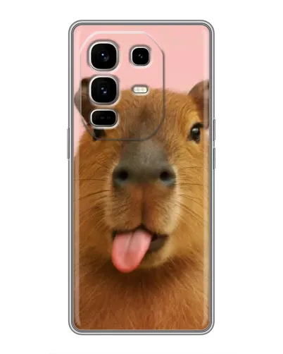 Чехол для Infinix Note 50 Pro Plus с картинкой «Капибара с языком»