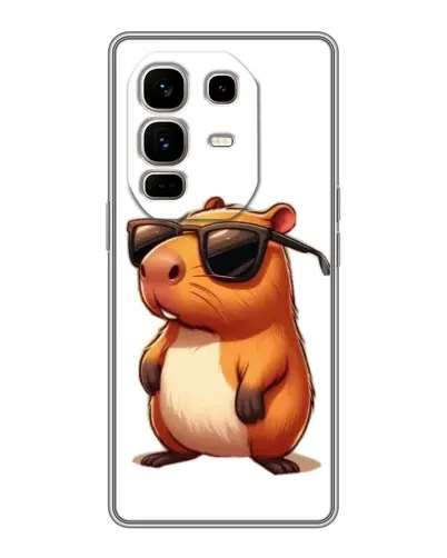 Чехол для Infinix Note 50 Pro Plus с картинкой «Капибара в очках»