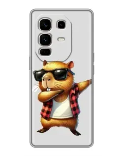 Чехол для Infinix Note 50 Pro Plus с картинкой «Капибара рэпер даб»